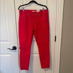 Lucky Brand Women's Red Skinny Jeans